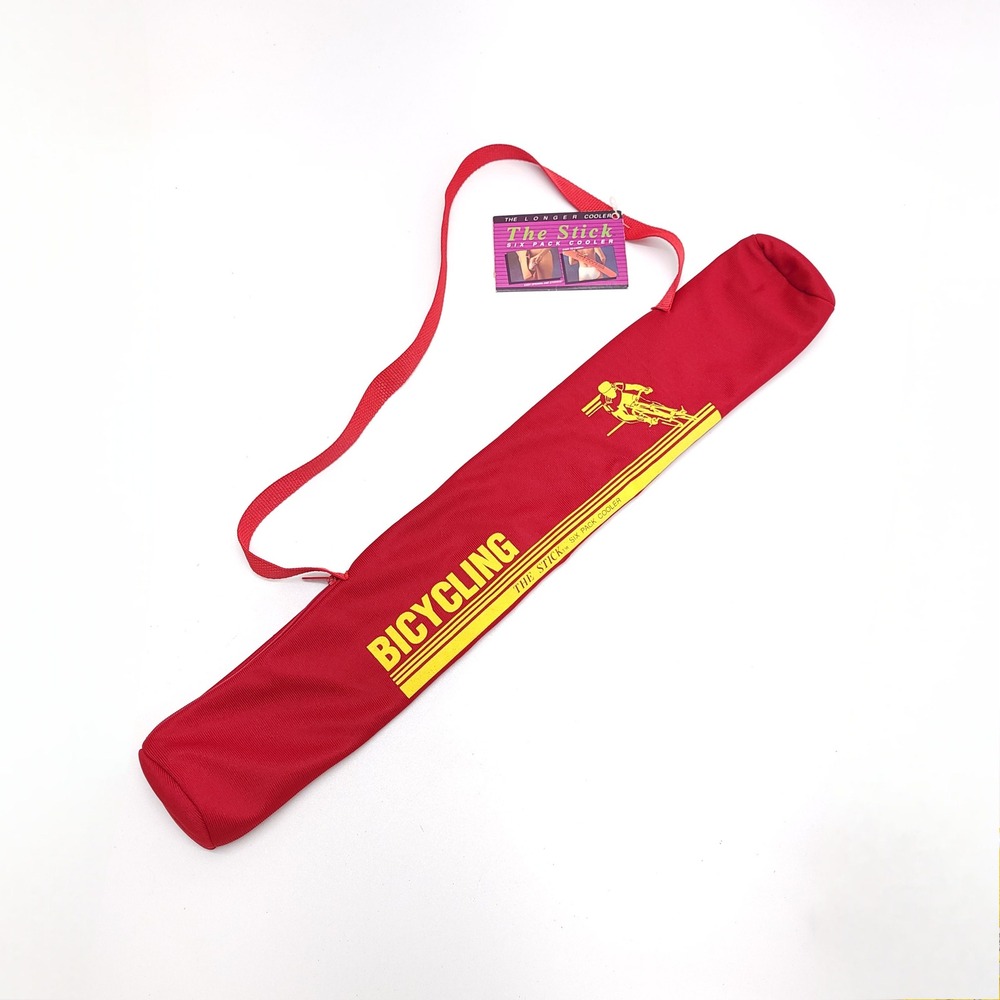 The Stick SIX‎ PACK Cooler Red Yellow 80s Shoulder Strap Cooler NEW